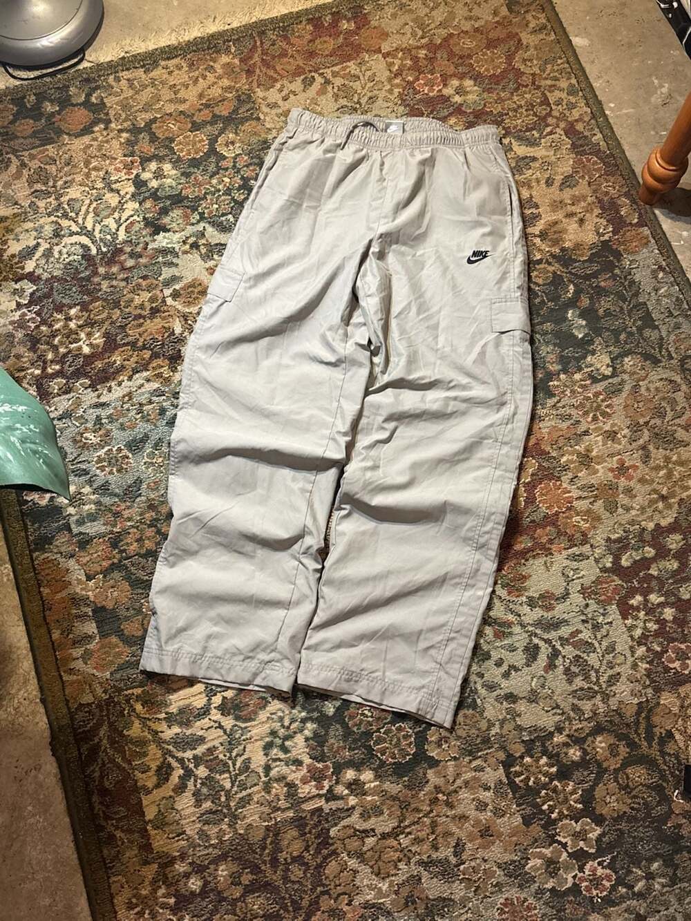 Nike Vintage Y2K Nylon Cargo Track Pants Grey